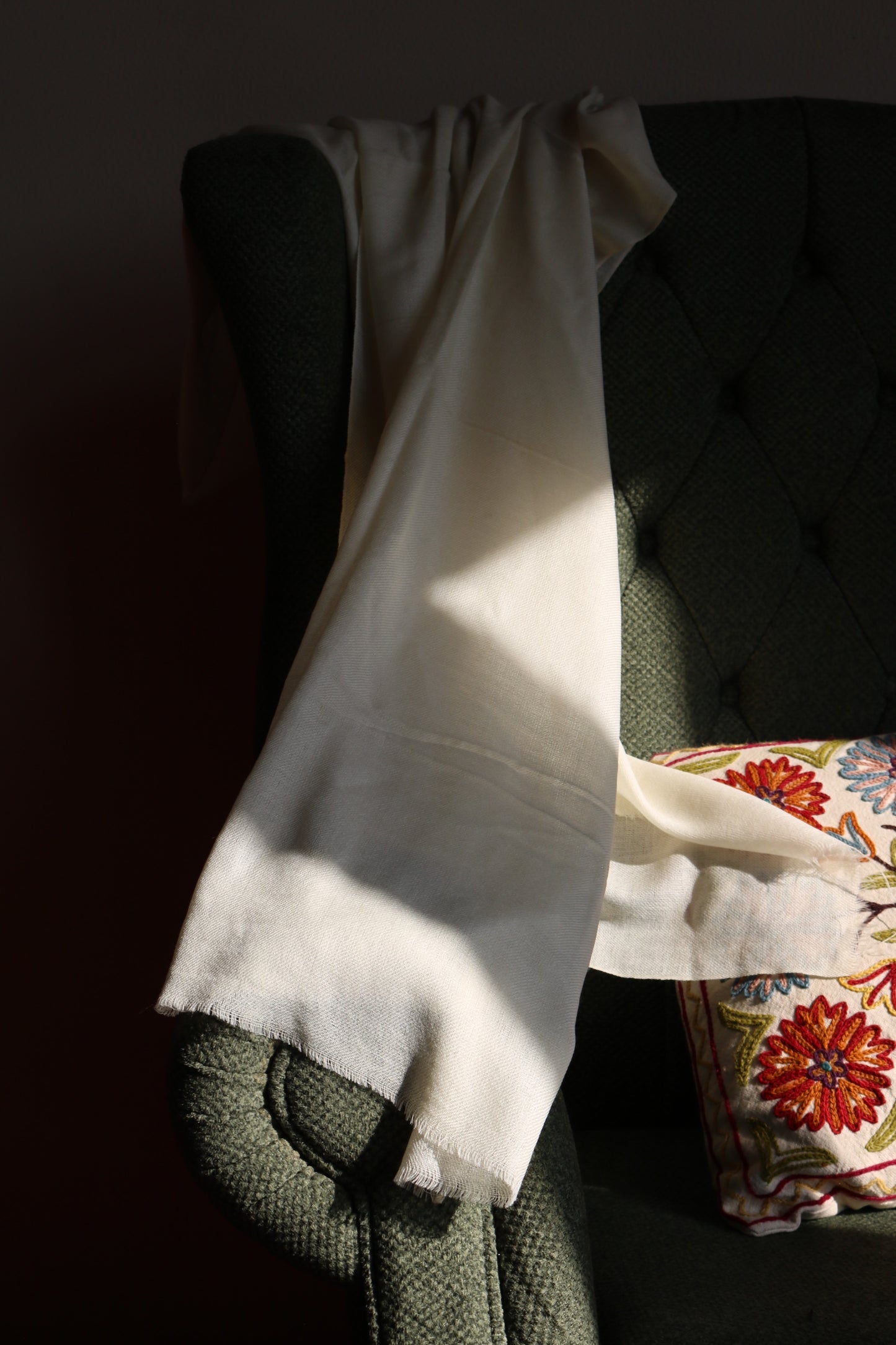 White Cashmere Shawl