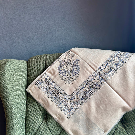 Beige & Royal Blue Almond Turma