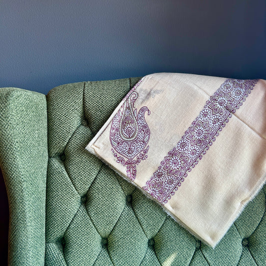 Silver & Olive Pashmina Turma
