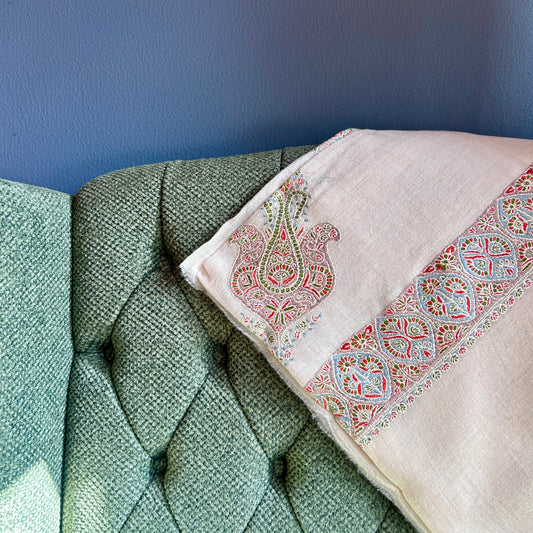 Blue & Green Floral Pashmina Turma